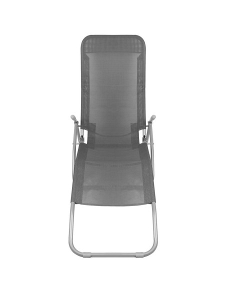 Leżak fotel składany grawitacyjny lazzy ciemny szary enero camp