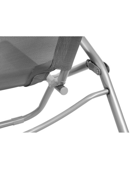 Leżak fotel składany grawitacyjny lazzy ciemny szary enero camp