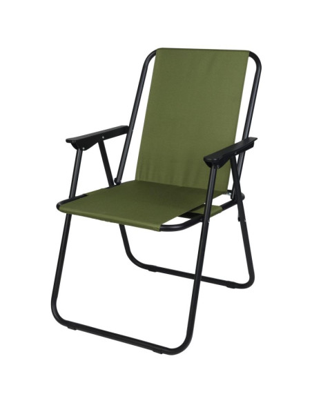 Krzesło turystyczne z podłokietnikami 52x44x75cm składane zielone