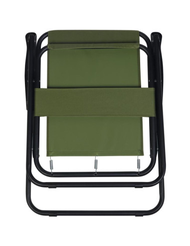 Krzesło turystyczne z podłokietnikami 52x44x75cm składane zielone