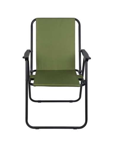 Krzesło turystyczne z podłokietnikami 52x44x75cm składane zielone