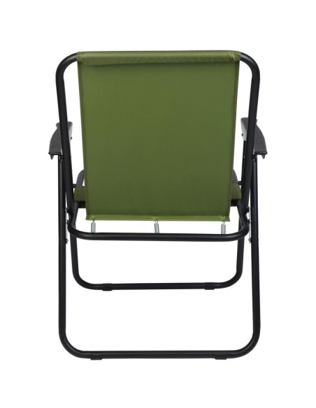 Krzesło turystyczne z podłokietnikami 52x44x75cm składane zielone