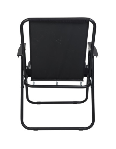 Krzesło turystyczne z podłokietnikami 52x44x75cm składane czarne