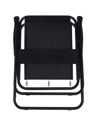Krzesło turystyczne z podłokietnikami 52x44x75cm składane czarne