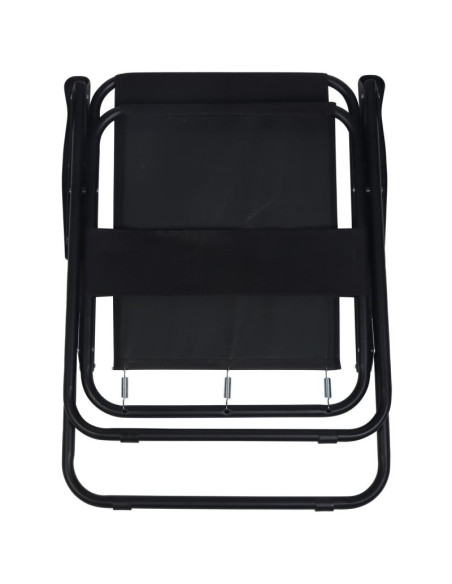 Krzesło turystyczne z podłokietnikami 52x44x75cm składane czarne