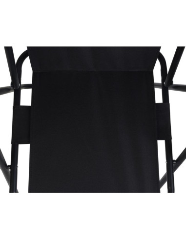 Krzesło turystyczne z podłokietnikami 52x44x75cm składane czarne