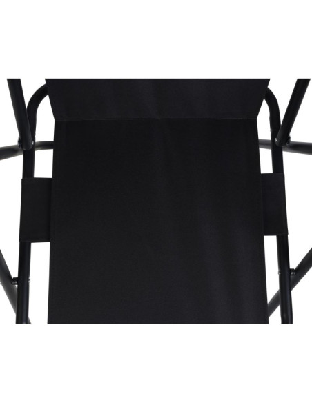 Krzesło turystyczne z podłokietnikami 52x44x75cm składane czarne