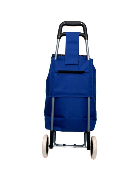 Wózek torba na kólkach na zakupy ze stelażem 31l niebieski