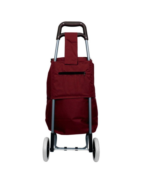 Wózek torba na kólkach na zakupy ze stelażem 31l czerwono biały