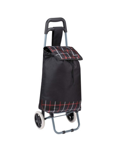 Wózek torba na kólkach na zakupy ze stelażem 31l czarny