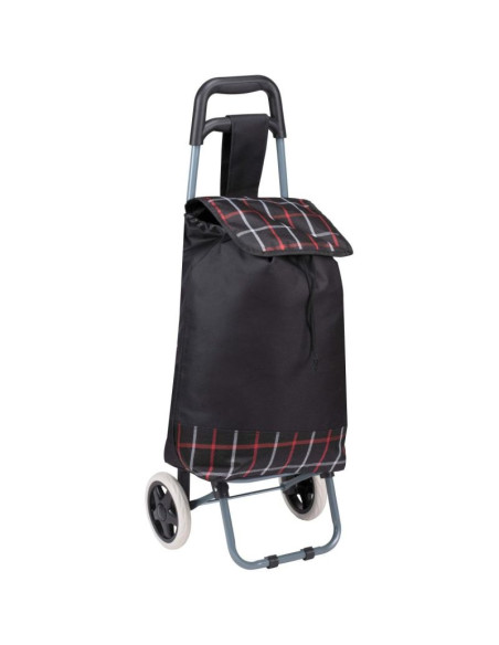Wózek torba na kólkach na zakupy ze stelażem 31l czarny