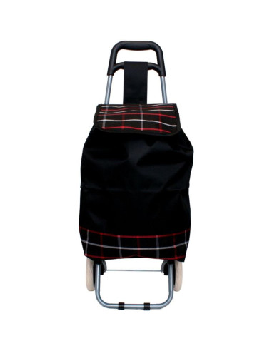 Wózek torba na kólkach na zakupy ze stelażem 31l czarny