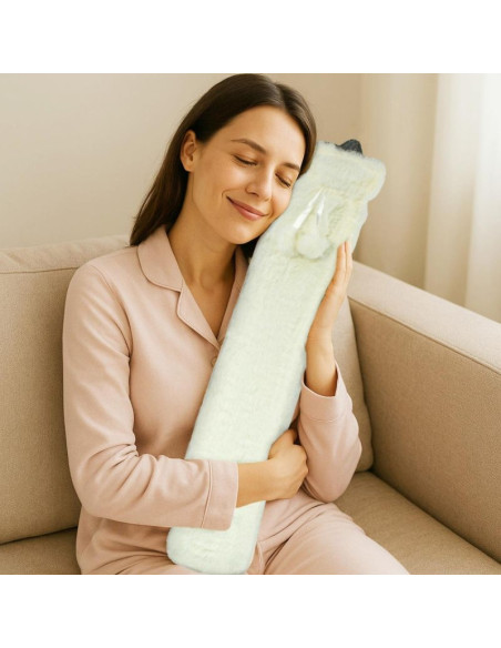 Termofor gumowy w pokrowcu alpina 2l biały