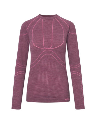 Bielizna damska viking lana pro longsleeve merino roz. s różowa