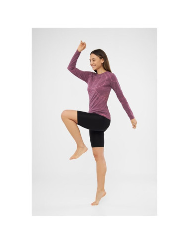 Bielizna damska viking lana pro longsleeve merino roz. s różowa