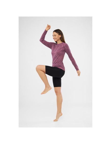 Bielizna damska viking lana pro longsleeve merino roz. s różowa