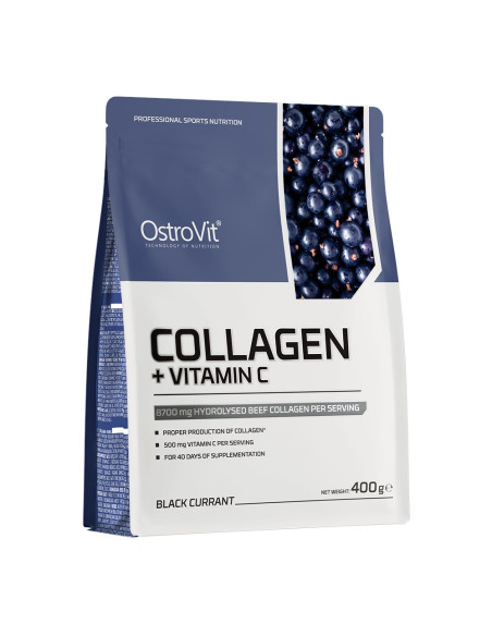 Ostrovit Kolagen + Witamina C - Smak Czarna Porzeczka (400 G)