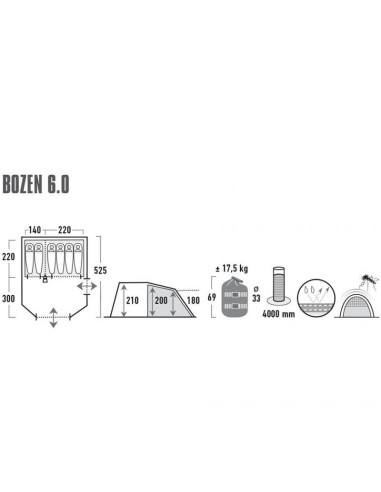 Namiot rodzinny high peak bozen 6.0 11837