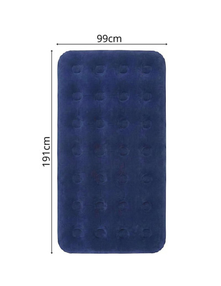 Materac flokowany 1-osobowy 191x99x22cm 20334