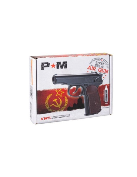 Wiatrówka pistolet ranger pm fm kwc kal. 4,5 bbs 18 strz. full metal co2 (aakcmd441azb)