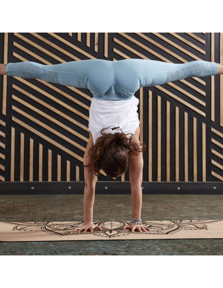 Mata do jogi gaiam printed cork mandala 5 mm 63495