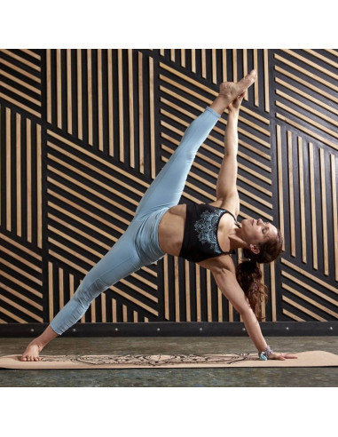 Mata do jogi gaiam printed cork mandala 5 mm 63495