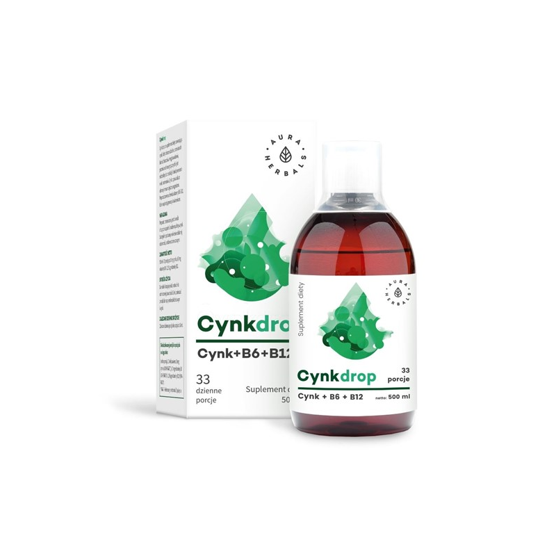 Cynkdrop - Cynk z Witaminami B6 i B12 w płynie (500 ml)