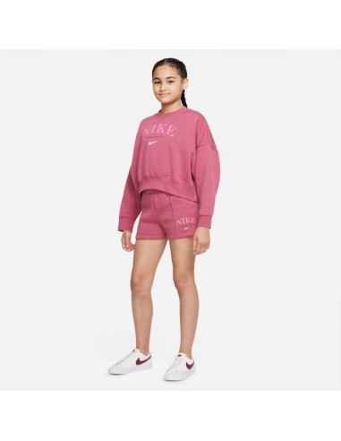 Bluza nike sportswear trend flc crew jr dv2563