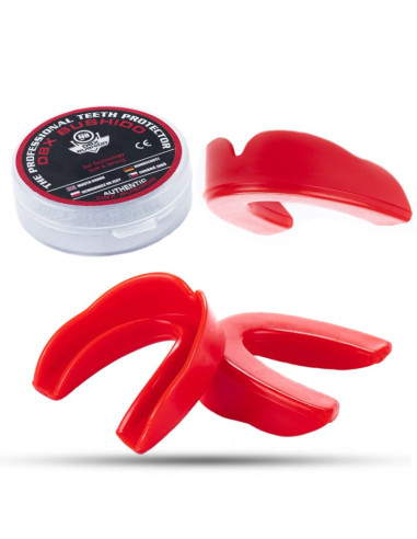 Ochraniacz na zęby + pudełko - czerwony | standard