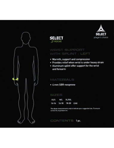 Ochraniacz na nadgarstek select 6701
