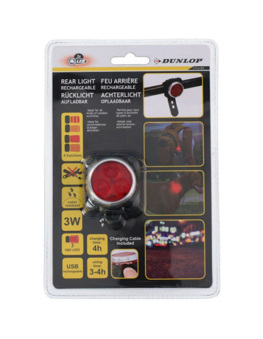Lampka rowerowa tylna dunlop 3led smd