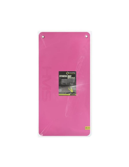 Mata fitness klubowa z otworami hms premium mfk02 pink-black