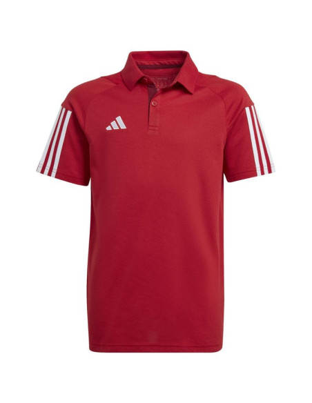 Koszulka dla dzieci adidas tiro 23 competition cotton polo czerwona hi4715