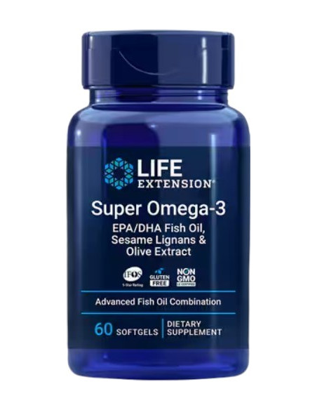 Life Extension Super Omega-3 Epa/Dha Z Lignanami Sezamowymi I Ekstraktem Z Oliwek (60 Kaps.)