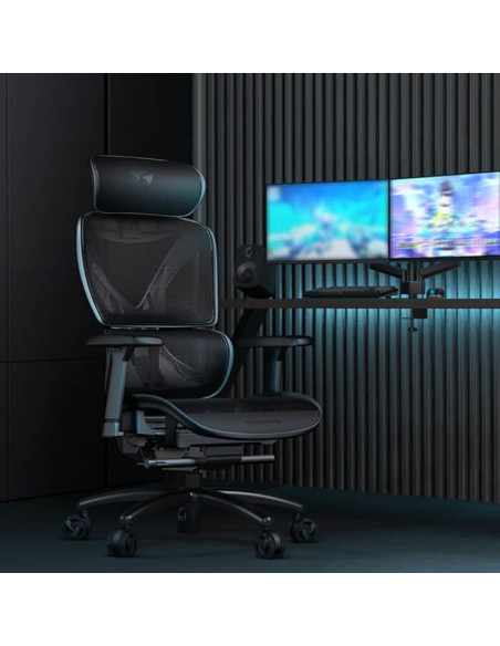 Fotel gamingowy thunderx3 xtc mesh - czarny