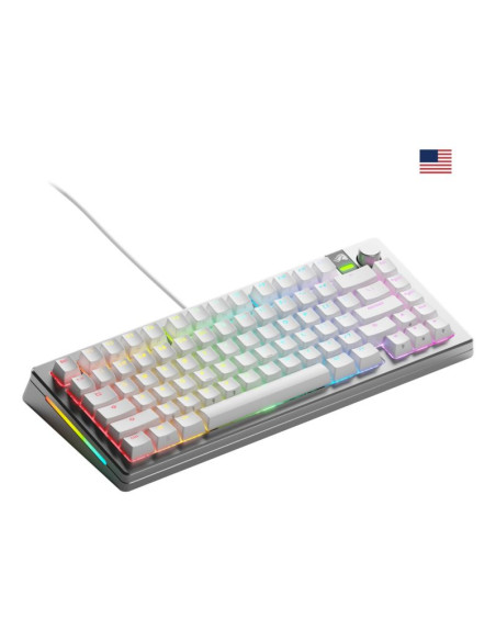 Glorious gaming gmmk 3 pro 75% prebuilt klawiatura usb qwerty us english srebrny
