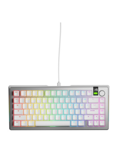 Glorious gaming gmmk 3 pro 75% prebuilt klawiatura usb qwerty us english srebrny