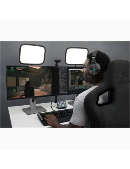 Corsair virtuoso rgb wireless xt zestaw słuchawkowy przewodowy i bezprzewodowy opaska na głowę bluetooth czarny