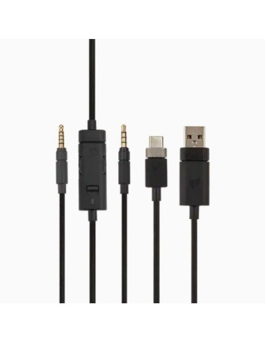 Corsair virtuoso rgb wireless xt zestaw słuchawkowy przewodowy i bezprzewodowy opaska na głowę bluetooth czarny