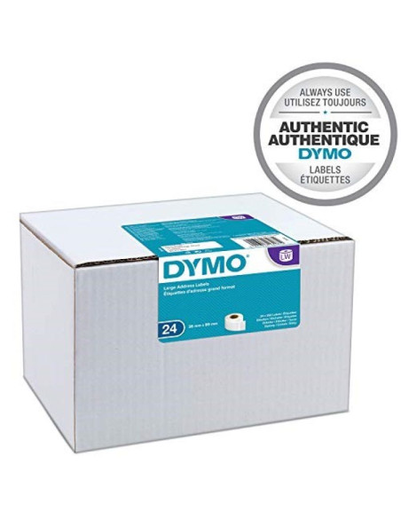 Dymo lw large address labels 36 x 89 mm s0722390 balta lipni spausdintuvo etikete
