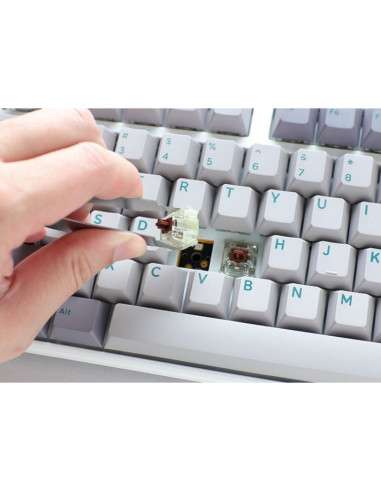 Ducky one 3 tkl klawiatura gaming usb us english srebrny