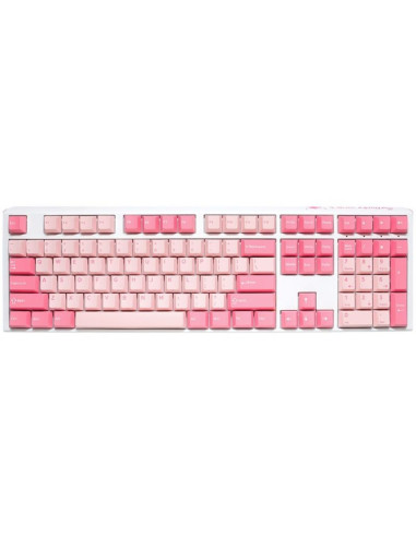 Ducky one 3 gossamer pink klawiatura gaming usb us english różowy, biały