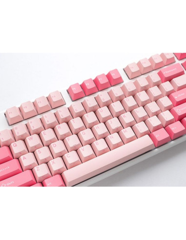 Ducky one 3 gossamer pink klawiatura gaming usb us english różowy, biały