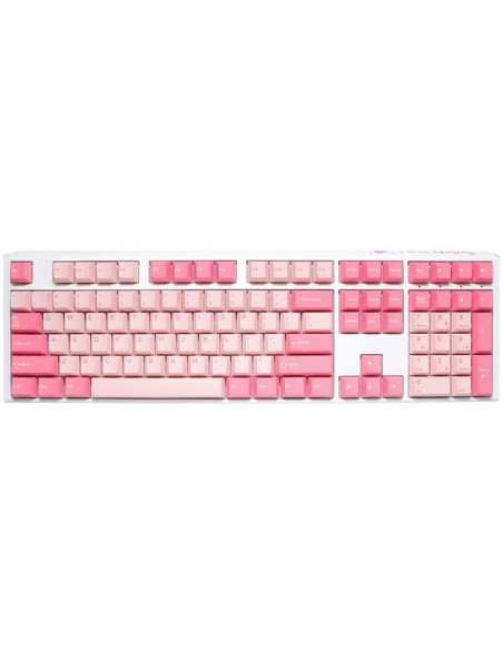 Ducky one 3 gossamer pink klawiatura gaming usb us english różowy, biały