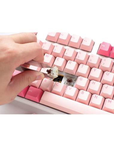 Klawiatura gamingowa ducky one 3 tkl gaming usb qwerty angielski różowy