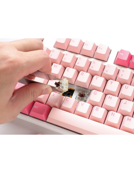 Klawiatura gamingowa ducky one 3 tkl gaming usb qwerty angielski różowy