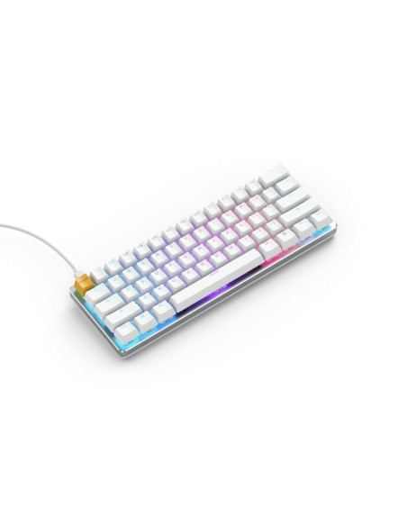 Glorious pc gaming race gmmk klawiatura usb qwerty amerykański międzynarodowy srebrny, biały