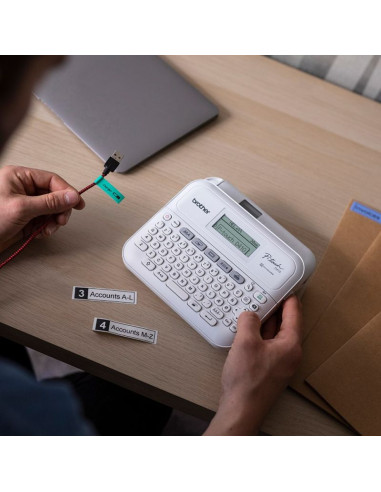 Brother pt-d410vp drukarka etykiet zink (zero-ink) 180 x 180 dpi przewodowa tze qwerty