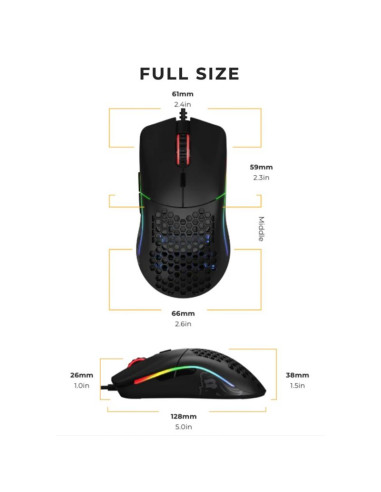Glorious mysz pc race model o gaming black matowa