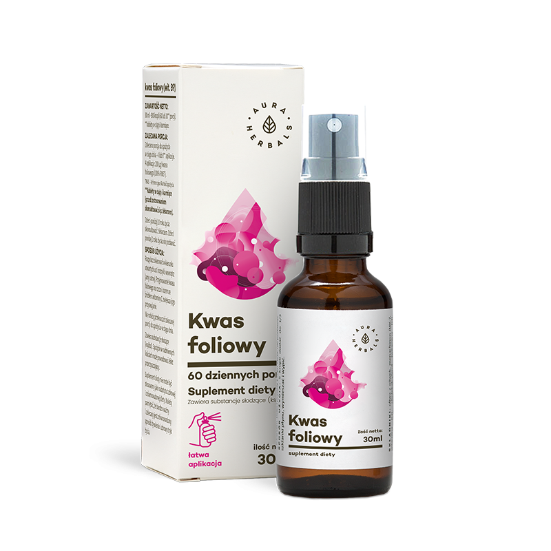 Witamina B9 Forte (Kwas foliowy) - Suplement diety w aerozolu (30 ml)